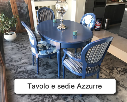 tavolo e sedie azzurre